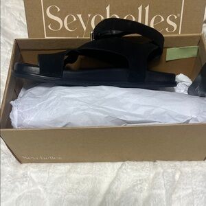 Seychelles Elegant Black Slide Sandals